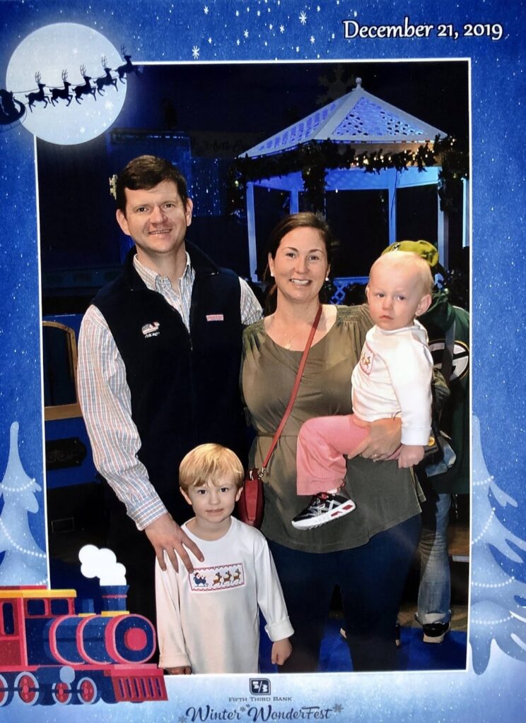 Happy family of four